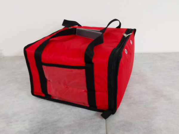 Borsa  Termica Porta Pizza  Rossa/Nero (per 5 cartoni) - immagine 3
