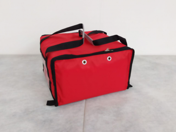 Borsa  Termica Porta Pizza  Rossa/Nero (per 5 cartoni) - immagine 2