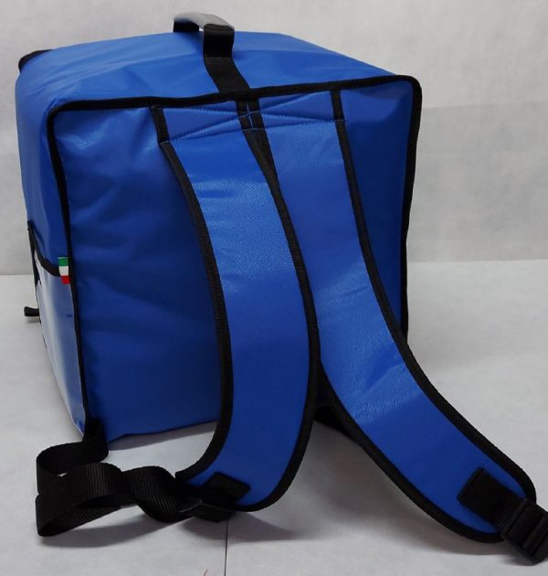 Zaino Termico semi rigido porta pizze Azzurro/Nero da 8 cartoni - immagine 2