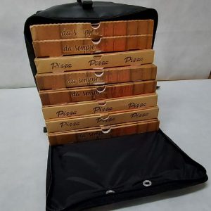 Zaino Termico semi rigido porta pizze nero  da 8 cartoni