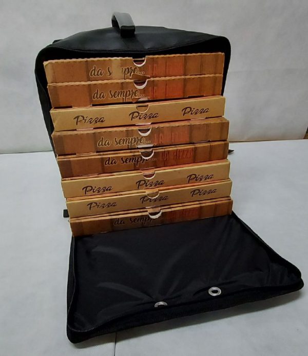Zaino Termico semi rigido porta pizze nero  da 8 cartoni