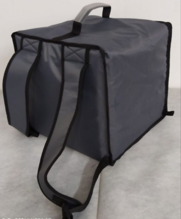 Zaino Termico semi rigido porta pizze Grigio /Nero da 8 cartoni - immagine 4
