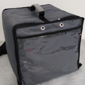 Zaino Termico semi rigido porta pizze Grigio /Nero da 8 cartoni
