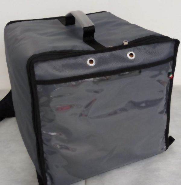 Zaino Termico semi rigido porta pizze Grigio /Nero da 8 cartoni