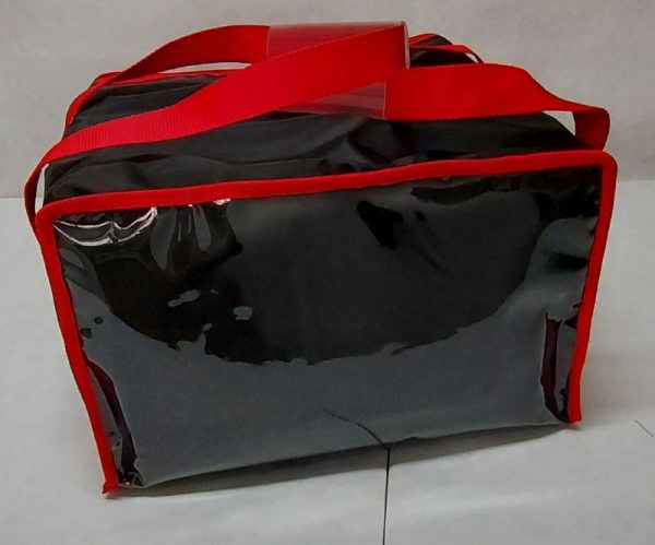 Borsa  Termica Porta Pizza  Nera/Rosso (per 5 cartoni) - immagine 2