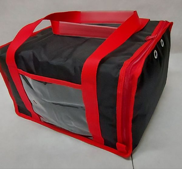 Borsa  Termica Porta Pizza  Nera/Rosso (per 5 cartoni) - immagine 3
