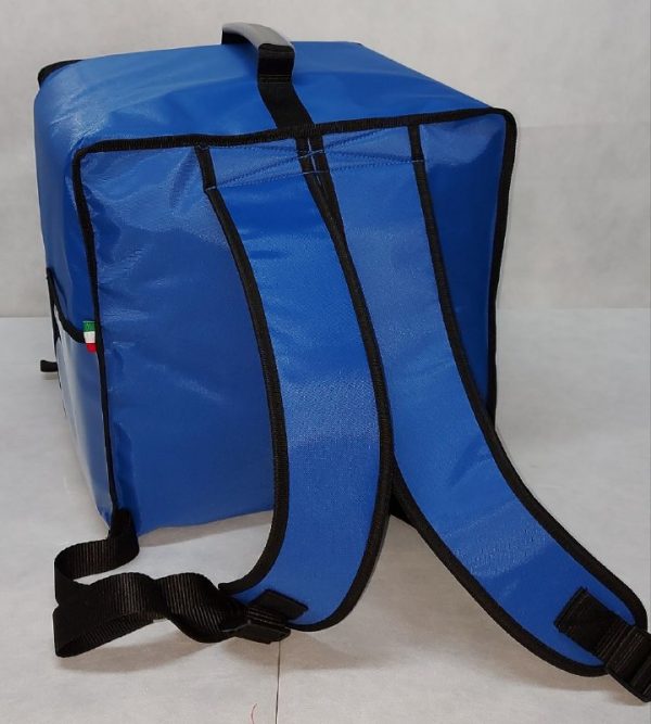 Zaino Termico semi rigido porta pizze Azzurro/Nero da 8 cartoni - immagine 4