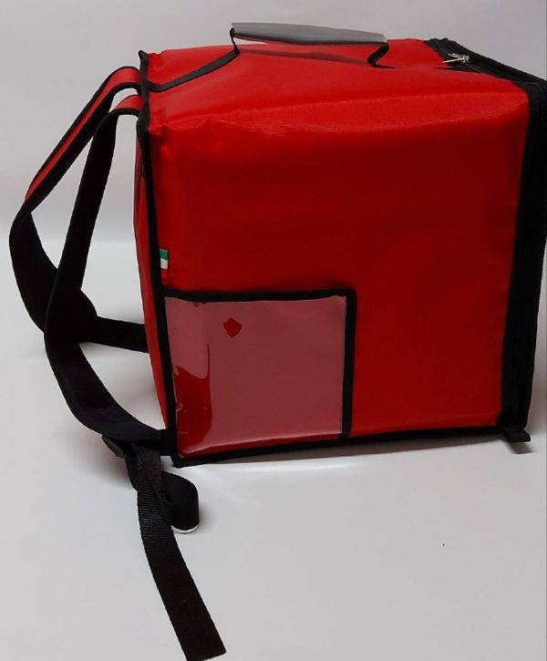 Zaino Termico semi rigido porta pizze Rosso/Nero da 8 cartoni - immagine 5