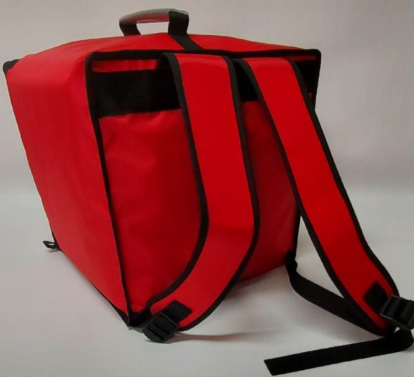 Zaino Termico semi rigido porta pizze Rosso/Nero da 8 cartoni - immagine 6