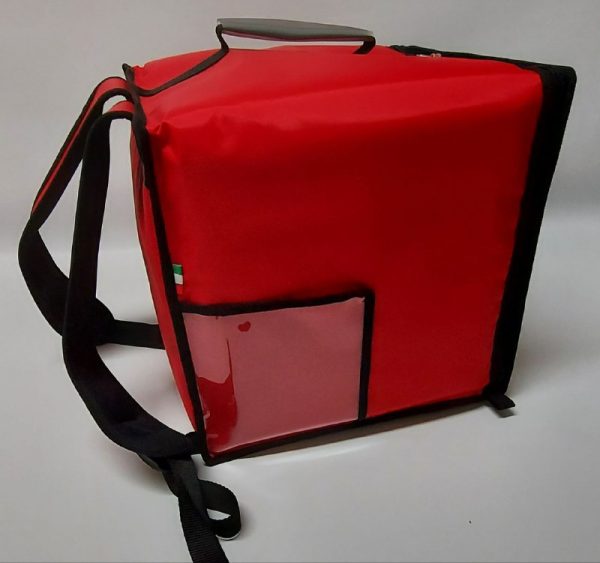 Zaino Termico semi rigido porta pizze Rosso/Nero da 8 cartoni - immagine 7